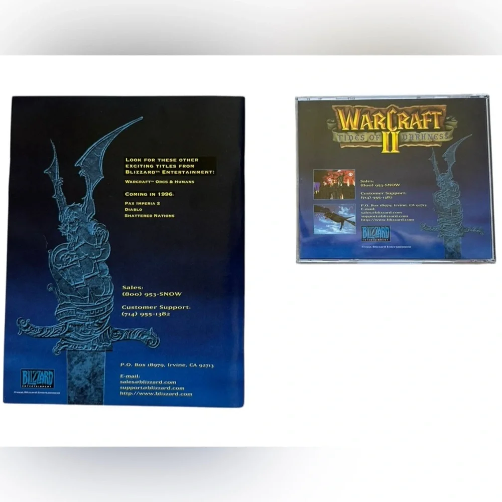 Warcraft II: Tides of Darkness (PC-DOS-1995) w/ manual